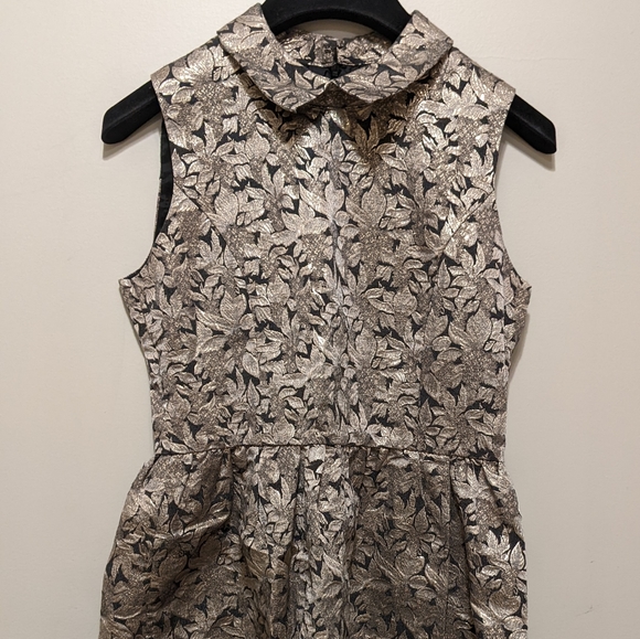 Loft 82 Gold Floral Patterned Dress - Picture 3 of 7